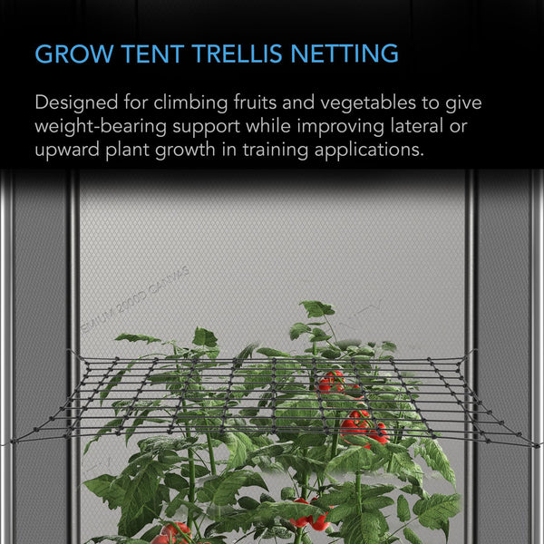 Grow Tent Trellis Netting, Flexible Elastic Cords, 4x4’