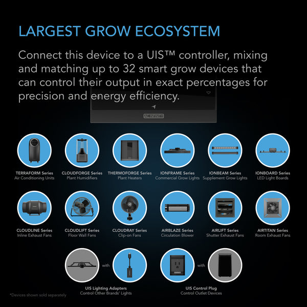 AC Infinity CLOUDFORGE T3, Environmental Plant Humidifier, 4.5L, Smart Controls, Targeted Vaporizing
