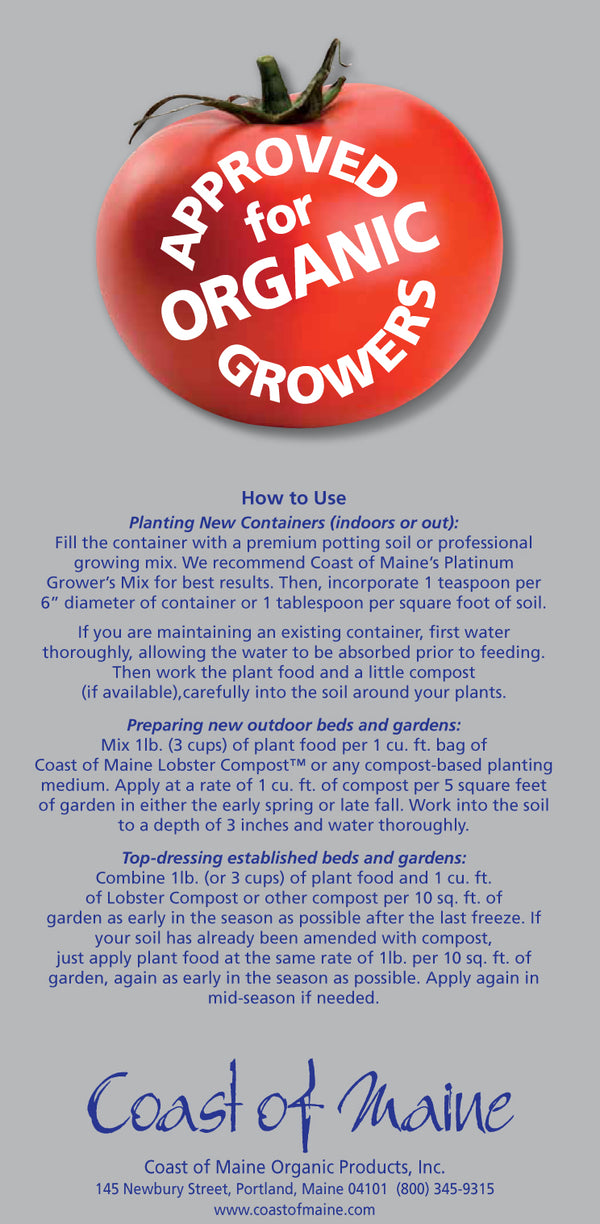 Coast of Maine Stonington Blend Organic Plant Food - 4lb