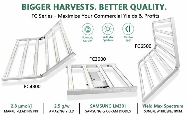 MARS HYDRO FC 3000 SAMSUNG LM301 OSRAM LED GROW LIGHT