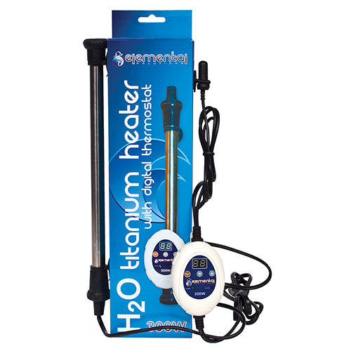 Elemental Solutions H2O Titanium Heater with Digital Thermostat, 300W