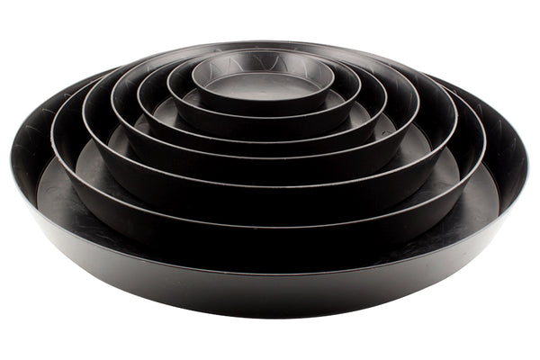 Gro Pro Heavy Duty Black Saucer - 8 in (100/Cs)