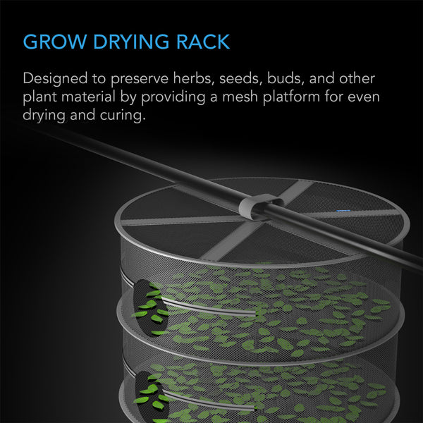 AC Infinity Hanging Herb Drying Rack, 18 in. Diameter, Four Tiers