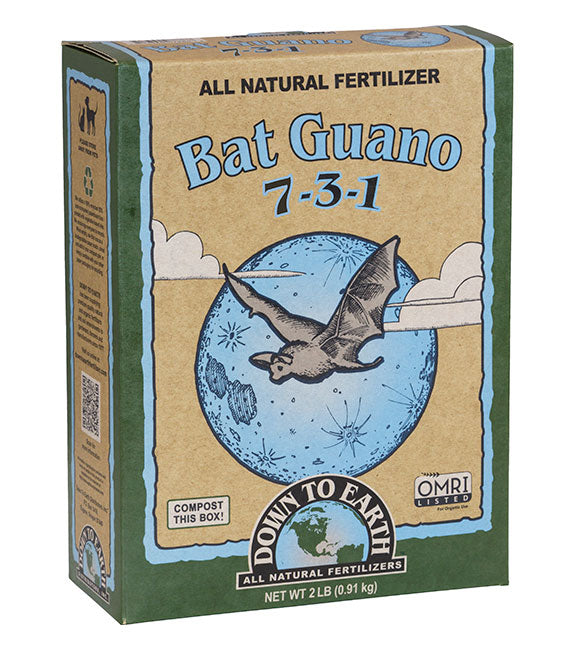 Down to Earth Bat Guano 7-3-1 Fertlizer 2 lb.