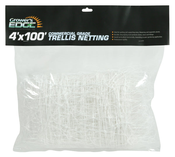 Grower's Edge Commercial Grade Trellis Netting 4 ft x 100 ft (15/Cs)