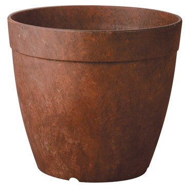 Artstone Dolce Round Planter - Rust - 6in