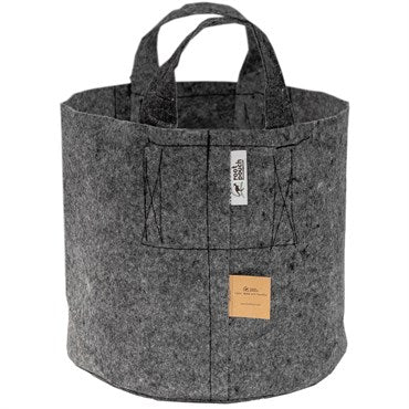 Root Pouch Natural Fiber Blend Container with Handles - Grey - 20gal - 19.8in W x 15.8in H - PET & Natural Fiber Blend - U.V. Resistant - BPA Free - Non-Toxic