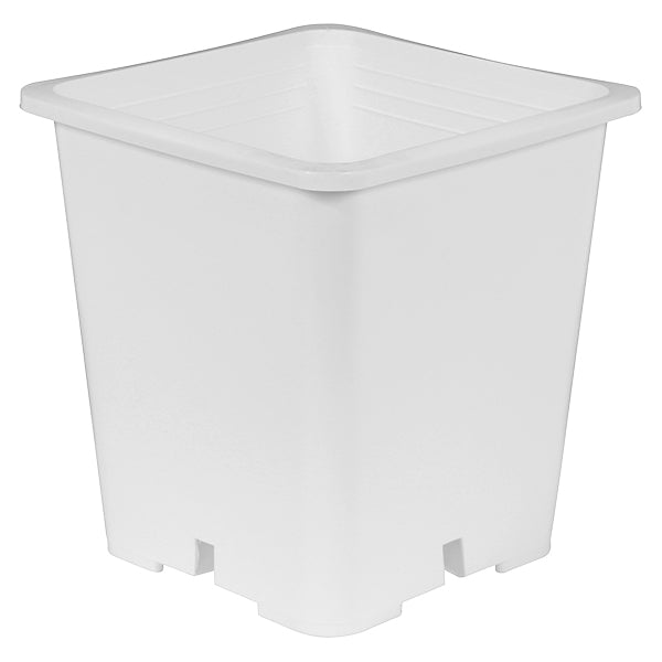 Gro Pro Premium White Square Pot 7 in x 7 in x 9 in (100/Cs)