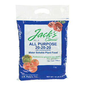 Jack's Classic 20-20-20 Water Soluble Plant Food- 10 lbs.